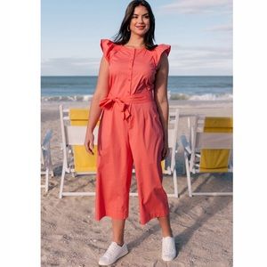 NWT Gal Meets Glam Flutter Sleeve Jumpsuit